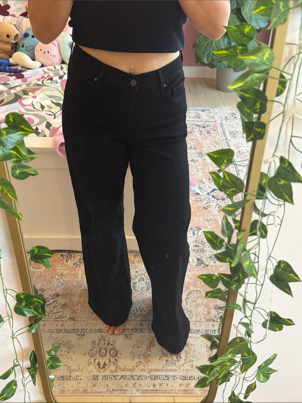 High-Rise Black Wide-Leg Levi's Jeans for Women